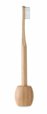 Logotrade corporate gift image of: Bamboo tooth brush with stand