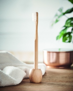 Logotrade business gift image of: Bamboo tooth brush with stand