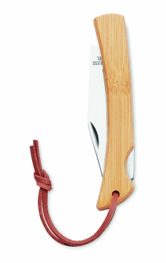 Logotrade business gift image of: Foldable knife in bamboo