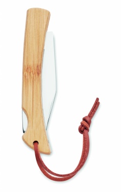 Logotrade promotional merchandise picture of: Foldable knife in bamboo