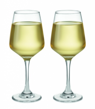 Logo trade promotional gifts image of: Set of 2 wine glasses