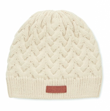 Logo trade promotional product photo of: Cable knit beanie in RPET