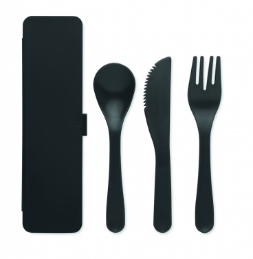 Logo trade promotional items image of: Cutlery set recycled PP