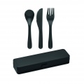 Cutlery set recycled PP, Black