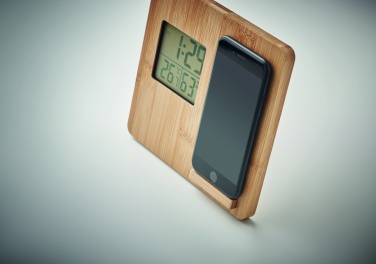 Logo trade corporate gifts picture of: Bamboo weather station 10W