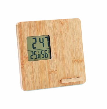 Logotrade promotional giveaways photo of: Bamboo weather station 10W