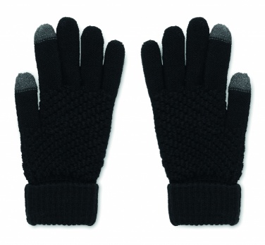 Logo trade business gifts image of: Rpet tactile gloves