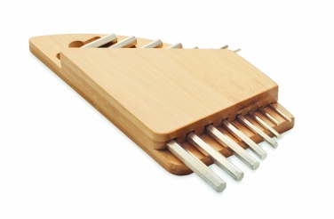 Logotrade business gift image of: Hex key set in bamboo