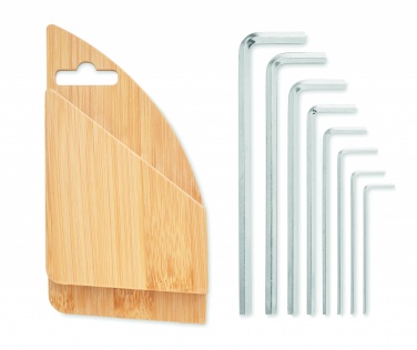 Logotrade advertising products photo of: Hex key set in bamboo