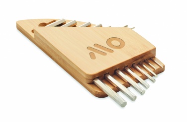 Logotrade promotional gift image of: Hex key set in bamboo