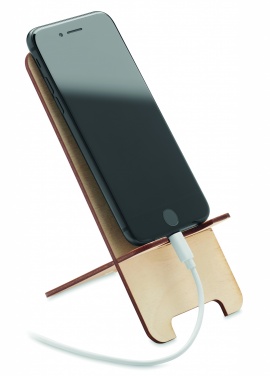 Logo trade corporate gifts image of: Birch Wood phone stand