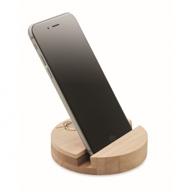 Logo trade business gift photo of: Birch Wood phone stand