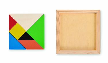 Logotrade promotional item picture of: Tangram puzzle in wood