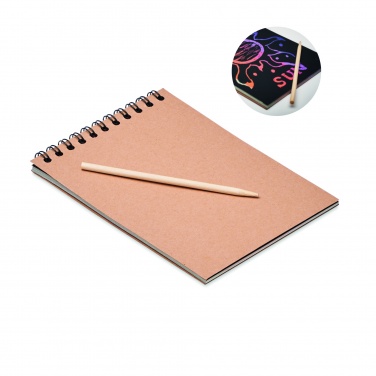 Logo trade promotional product photo of: Scratching paper notebook