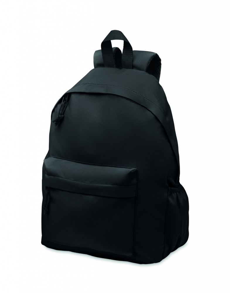 Logo trade promotional giveaways picture of: 600D RPET polyester backpack