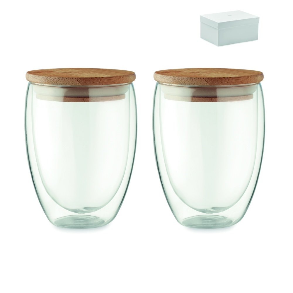 Logotrade promotional item picture of: Set of 2 glasses 350 ml in box