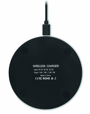 Logo trade promotional gift photo of: Glass wireless 10W charger