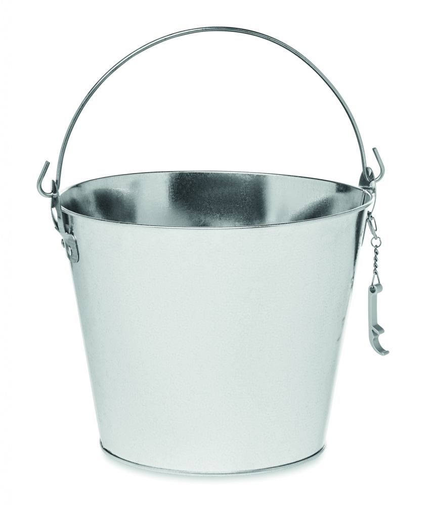 Logo trade promotional giveaway photo of: Metal beer bucket 4L