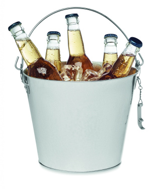 Logo trade promotional giveaways picture of: Metal beer bucket 4L