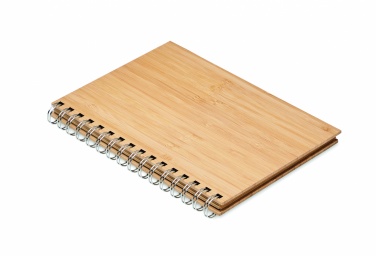 Logo trade promotional item photo of: A5 ring bound Bamboo notebook