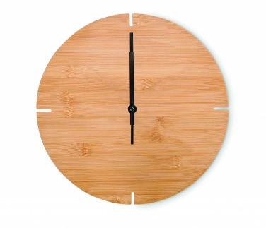 Logo trade promotional gift photo of: Round shape bamboo wall clock