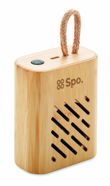 Logo trade promotional item photo of: 3W Bamboo wireless speaker