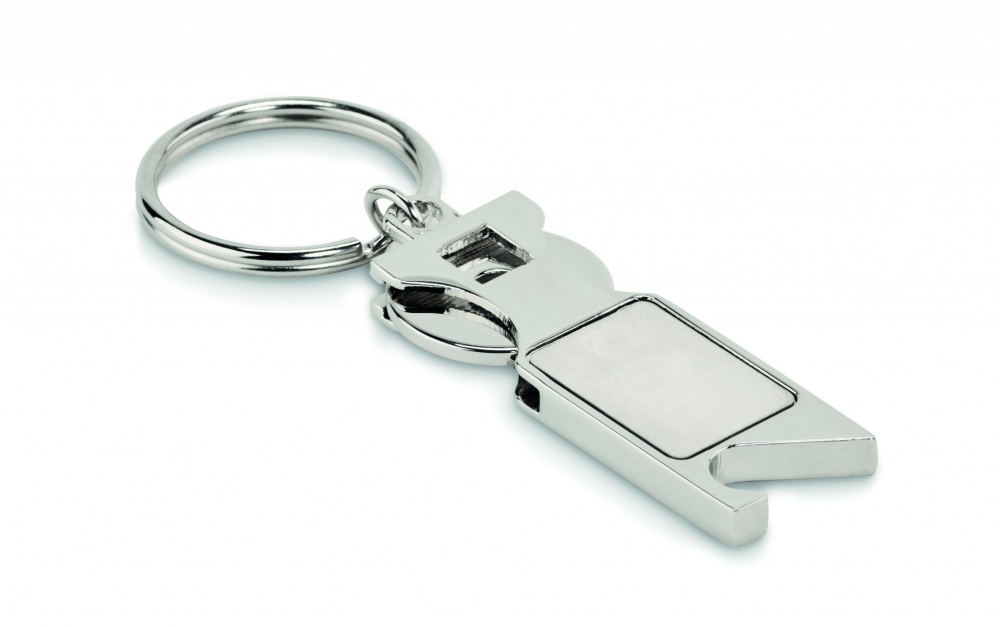 Logo trade promotional gifts image of: Euro Token key ring