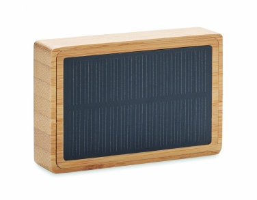 Logotrade corporate gifts photo of: Solar bamboo wireless speaker