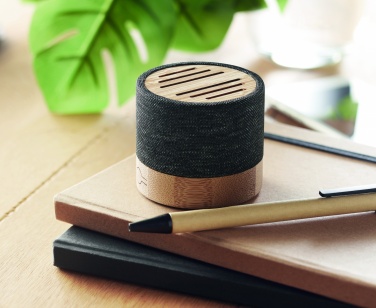 Logotrade promotional items photo of: Bamboo RPET wireless speaker