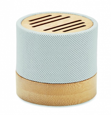 Logo trade promotional items picture of: Bamboo RPET wireless speaker