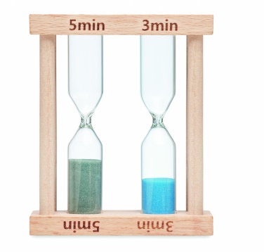 Logotrade promotional gifts photo of: Set of 2 wooden sand timers