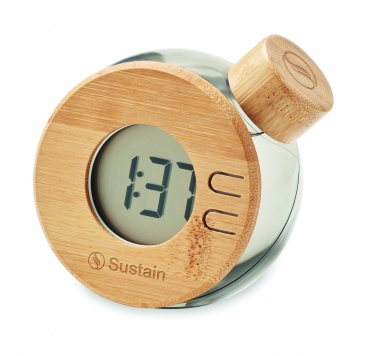 Logotrade advertising product image of: Water powered bamboo LCD clock