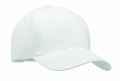 5 panel baseball cap, White