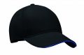 5 panel baseball cap, Black/Blue