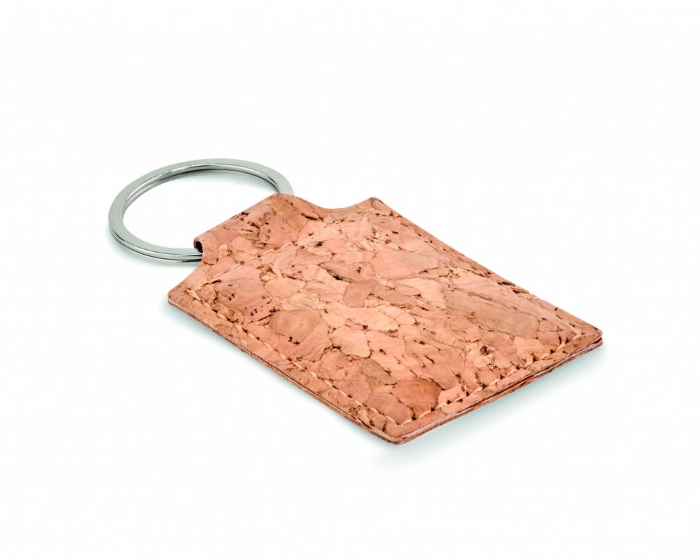 Logo trade advertising products image of: Rectangular cork key ring Imatra