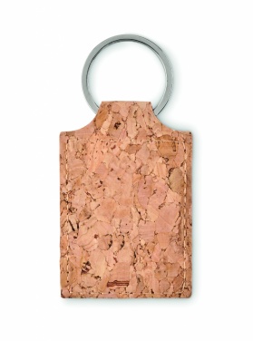 Logo trade promotional giveaway photo of: Rectangular cork key ring Imatra