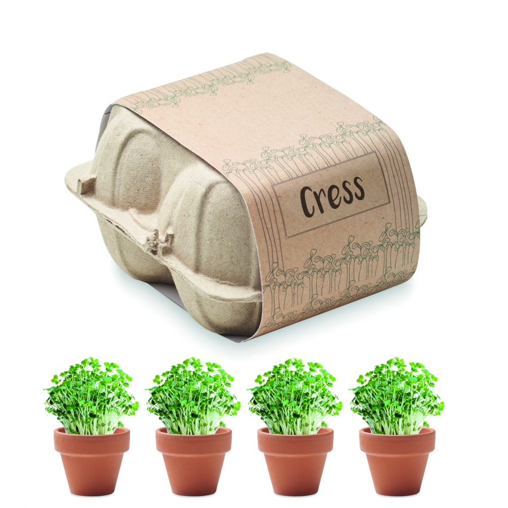 Logo trade corporate gifts picture of: Egg carton growing kit