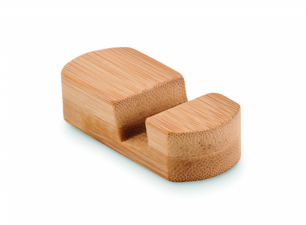 Logo trade advertising products picture of: Mini bamboo phone stand