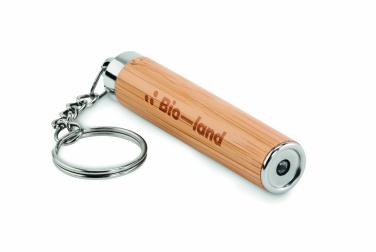 Logotrade promotional item picture of: Mini bamboo torch with keyring