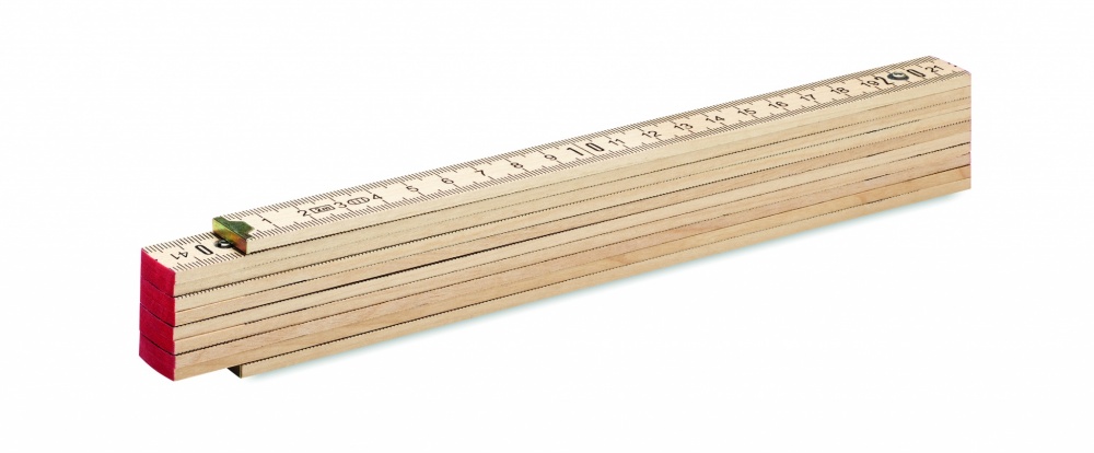 Logotrade promotional giveaway image of: Carpenter ruler in wood 2m