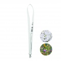 Seed paper lanyard w/hook, White