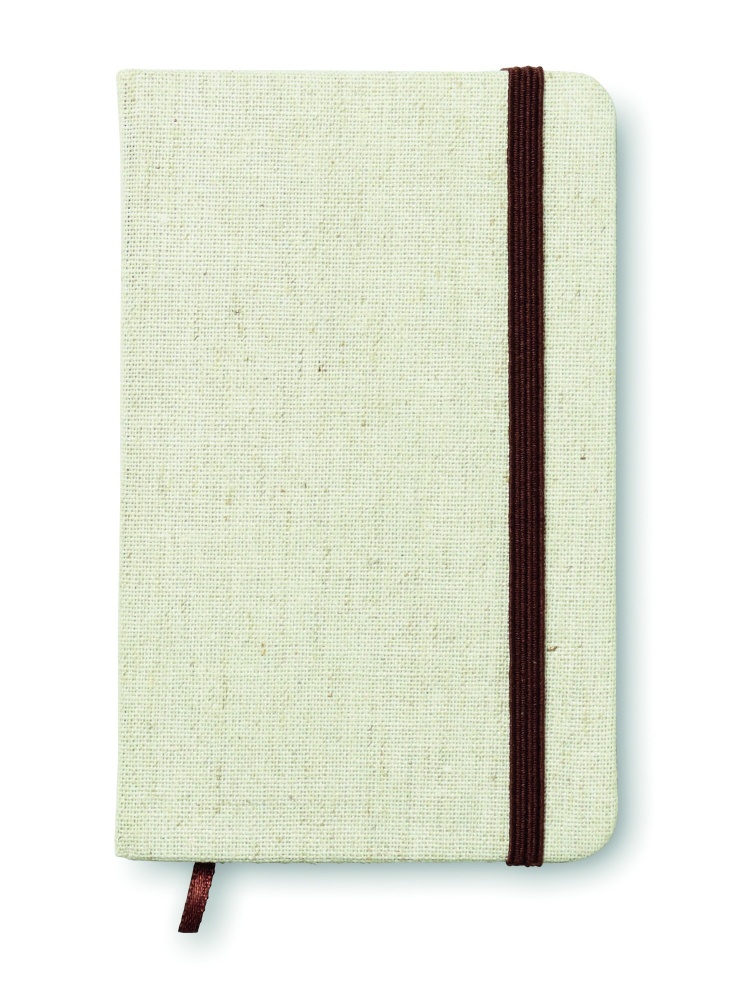 Logo trade business gifts image of: A6 canvas notebook lined