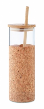 Logo trade promotional merchandise image of: Glass tumbler sleeve 450 ml