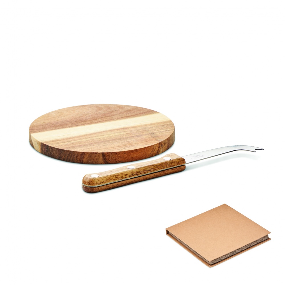 Logotrade advertising product picture of: Acacia cheese board set Dresden