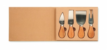 Logo trade promotional merchandise picture of: Set of 4 cheese knives