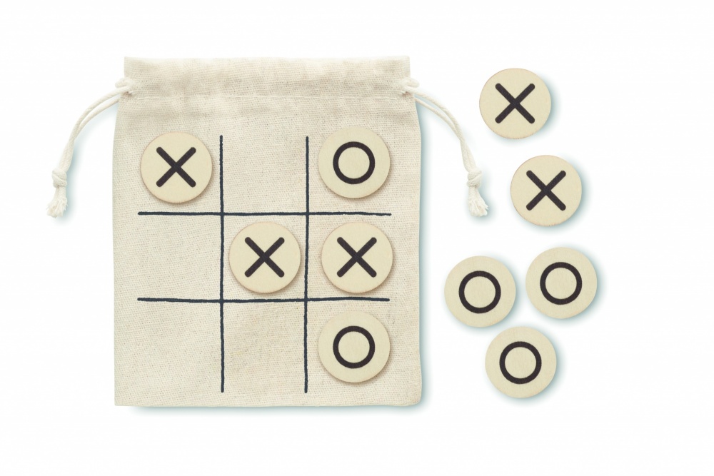 Logo trade promotional merchandise photo of: Wooden tic tac toe