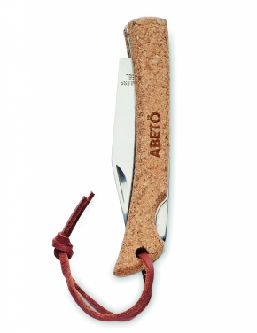 Logotrade promotional item picture of: Foldable knife with cork