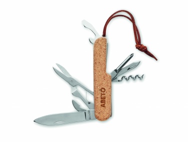 Logo trade advertising product photo of: Multi tool pocket knife cork