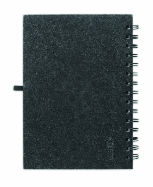 Logo trade promotional giveaways picture of: A5 RPET felt cover notebook