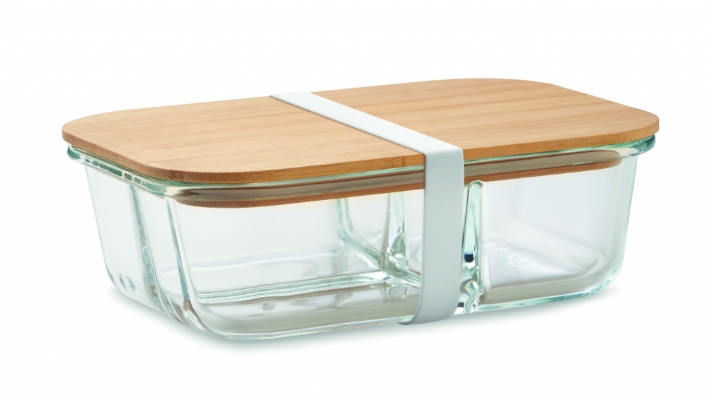 Logotrade corporate gift image of: Glass lunch box with bamboo lid